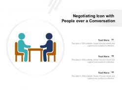 Negotiating icon with people over a conversation