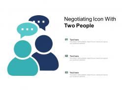 Negotiating icon with two people