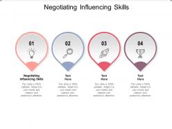 Negotiating influencing skills ppt powerpoint presentation show shapes cpb