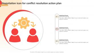 Negotiation Icon For Conflict Resolution Action Plan