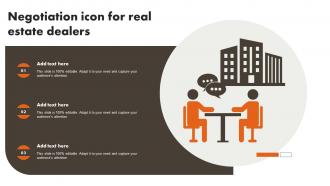 Negotiation Icon For Real Estate Dealers