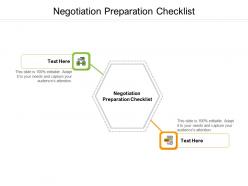 Negotiation preparation checklist ppt powerpoint presentation file ideas cpb