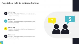 Negotiation Skills In Business Deal Icon
