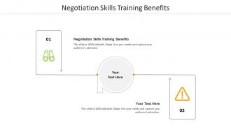 Negotiation skills training benefits ppt powerpoint presentation styles information cpb