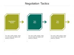 Negotiation tactics ppt powerpoint presentation gallery styles cpb