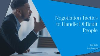 Negotiation Tactics To Handle Difficult People PPT Designs AT