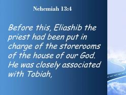 Nehemiah 13 4 he was closely associated with tobiah powerpoint church sermon