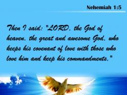 Nehemiah 1 5 who love him and keep powerpoint church sermon