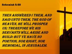 Nehemiah 2 20 the god of heaven will give powerpoint church sermon