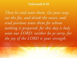 Nehemiah 8 10 the joy of the lord powerpoint church sermon