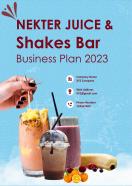 Nekter Juice And Shakes Bar Business Plan Pdf Word Document