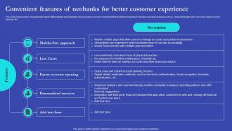 NEO Banks For Digital Funds Convenient Features Of Neobanks For Better Customer Fin SS V
