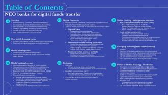 NEO Banks For Digital Funds Transfer Powerpoint Presentation Slides Fin CD V Designed Compatible