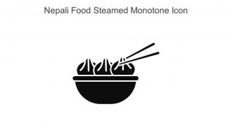 Nepali Food Steamed Monotone Icon In Powerpoint Pptx Png And Editable Eps Format