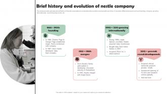 Nestle Company Overview Brief History And Evolution Of Nestle Company Strategy SS V