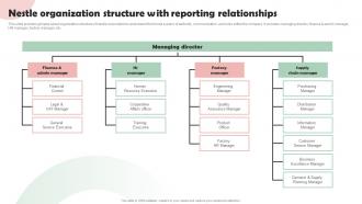 Nestle Company Overview Nestle Organization Structure With Reporting Relationships Strategy SS V