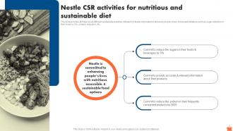 Nestle CSR Activities For Nutritious And Sustainable Diet Nestle Market Segmentation And Growth Strategy SS V