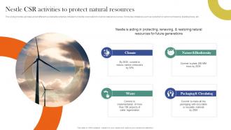 Nestle CSR Activities To Protect Natural Resources Nestle Corporate And Business Level Strategy SS V
