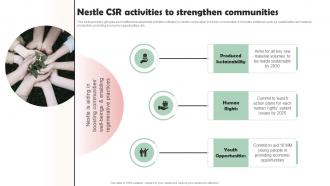 Nestle CSR Activities To Strengthen Communities Nestle Company Overview Strategy SS V