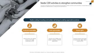 Nestle CSR Activities To Strengthen Nestle Internal And External Environmental Strategy SS V