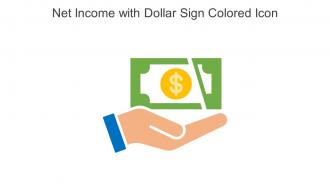 Net Income With Dollar Sign Colored Icon In Powerpoint Pptx Png And Editable Eps Format
