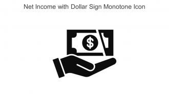 Net Income With Dollar Sign Monotone Icon In Powerpoint Pptx Png And Editable Eps Format