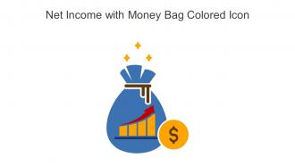 Net Income With Money Bag Colored Icon In Powerpoint Pptx Png And Editable Eps Format