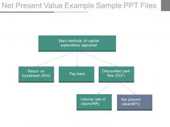 Net present value example sample ppt files