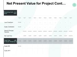 Net present value for project cont cash powerpoint slides