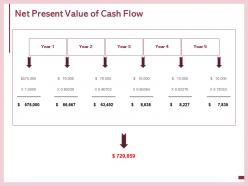 Net present value of cash flow ppt powerpoint presentation professional graphics example
