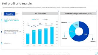 Net Profit And Margin Healthcare Company Profile Ppt Powerpoint Presentation File Vector