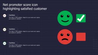 Net Promoter Score Icon Highlighting Satisfied Customer