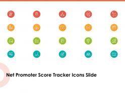 Net promoter score tracker icons slide ppt powerpoint icon design ideas