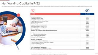 Net Working Capital In Fy22 Due Diligence Process In M And A Transactions
