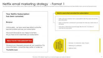 Netflix Email And Content Marketing Strategy For Customer Awareness Strategy CD V Customizable Unique