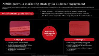 Netflix Guerrilla Marketing Strategy For Netflix Strategy For Business Growth And Target Ott Market