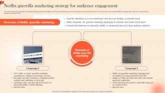 Netflix Guerrilla Marketing Strategy For OTT Platform Marketing Strategy For Customer Strategy SS V