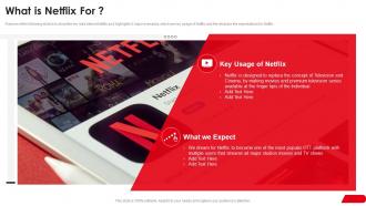Netflix investor funding elevator what is netflix for ppt slides format