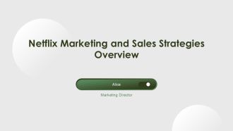 Netflix Marketing And Sales Strategies Overview PPT Demonstration AT
