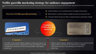 Netflix Marketing Strategy Netflix Guerrilla Marketing Strategy For Audience Engagement Strategy SS V
