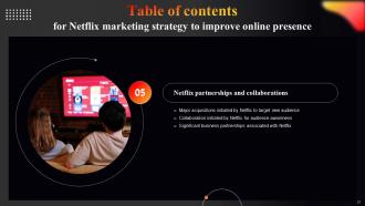 Netflix Marketing Strategy To Improve Online Presence Strategy CD V Captivating Images