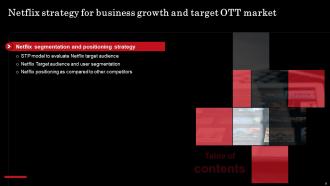 Netflix Strategy For Business Growth And Target OTT Market Strategy CD Visual Ideas
