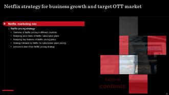 Netflix Strategy For Business Growth And Target OTT Market Strategy CD Ideas Image