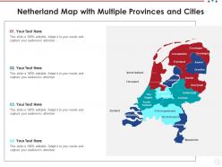 Netherland map with multiple provinces and cities