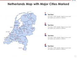 Netherlands map with major cities marked