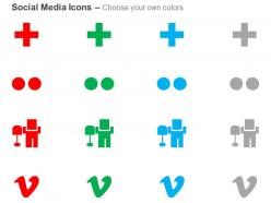 Netvibes fliker digg vimeo ppt icons graphics