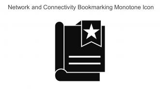Network And Connectivity Bookmarking Monotone Icon In Powerpoint Pptx Png And Editable Eps Format