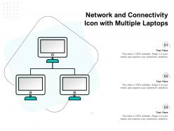 Network and connectivity icon with multiple laptops