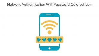 Network Authentication Wifi Password Colored Icon In Powerpoint Pptx Png And Editable Eps Format