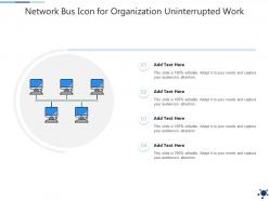Network bus icon for organization uninterrupted work